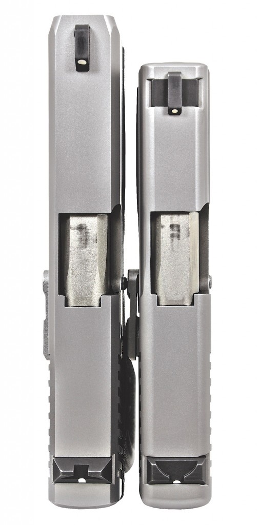 he ct380’s sLide is about a haLf-inch Longer than the “cw” and “p” modeLs. the p380 is shown at right.