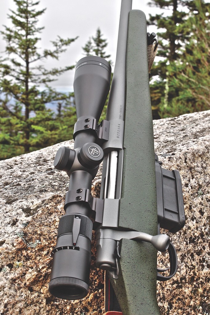  the Alpine MountAin rifle is bAsed on the rugged And dependAble howA M1500 Action And h.A.c.t. trigger thAt we’ve grown to know And love—shown here with the optionAl vortex 3-9x40 viper scope And rings. 2) the rifle’s weAtherproof coMposite stock gets A textured od-green/speckled finish, duAl sling swivel studs And A one-inch pAchMAyr decelerAtor recoil pAd.