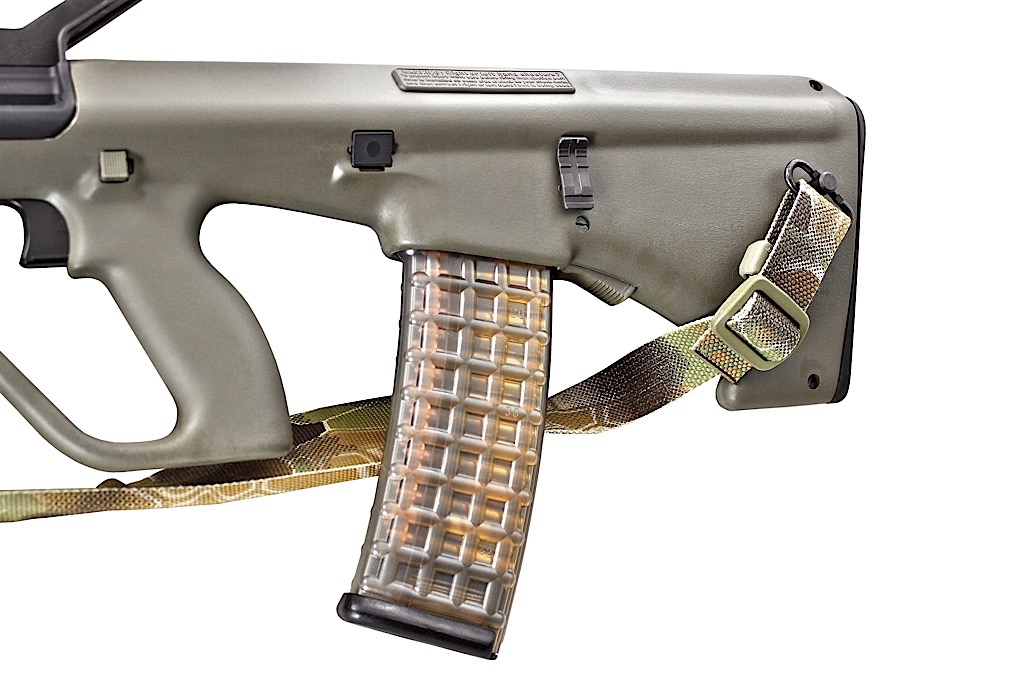 Magazines are available in 42 (shown) and 30-round capacities. 