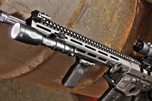 Forend options include either a 12-inch KeyMod-compatible model or a 13.5-inch model with M-LOK type attachment points. Ours was the latter.