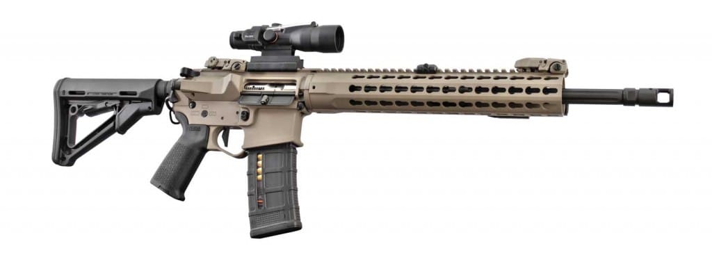 Other OPR options include the foliage colored, 14.5-inch barreled 5.56mm MODEL (with a permanently-affixed flash hider) above, and the FDE colored, Keymodforend equipped .300 BLK below.
