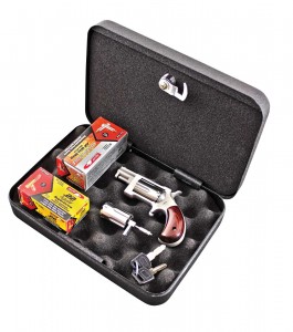 The sidewinder and its spare cylinder come shipped in this foampadded, lockable metal case.