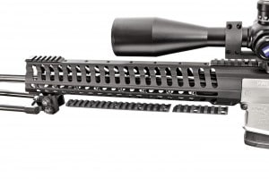 The same as found on the companys piston-driven P308 rifles, The Revolts forend features removable Picatinny rail sections that can be placed anywhere down its 3, 6 an 9 oclock lengths.