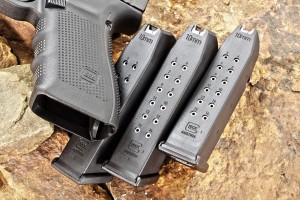 The G40 MOS ships with three 15-round magazines from the 5 factory, which will need to be blocked to meet any state - mandated capacity restrictions for hunting if that s its intended mission.