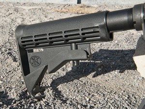 Taking up the rear is a standard six-positionadjustable buttstock.