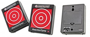 The LaserLyte Reaction Tyme electronic training targets (two included) create an interactive training session by beeping and flashing if you make contact with the LT-Pro laser. The targets can be hung on a wall or placed anywhere theyll stand upright on their base.