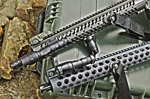 SureFire’s 500-lumen M600 Ultra Scout (left) and 200-lumen M300 Mini Scout are our favored weaponlight’s. The Mini Scout is shown in a LaRue QD mount.