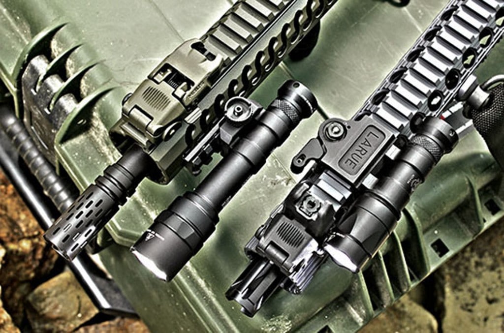 Our Samson Evolution (top) and Troy TRX Extreme Battle Rail were also colormatched in Poly T2. Barrel’s and muzzle devices were treated to Robar’s matteblack Roguard coating.