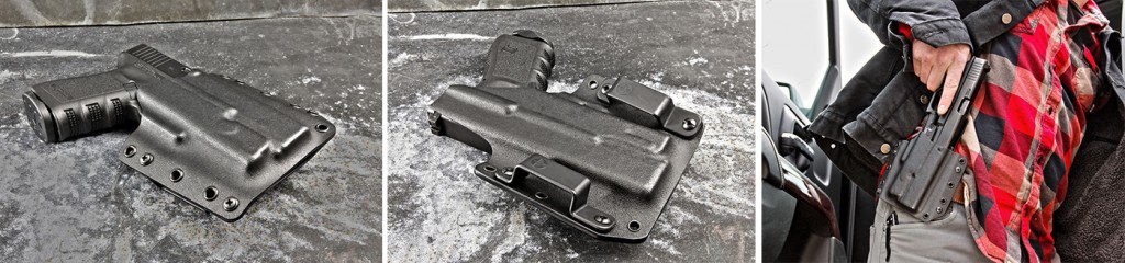 The Raven Concealment Systems Phantom holster has long stood for top-tier Kydex craftsmanship, and as of this writing, is one of the very few available holsters that incorporate the new XC-1 as a mold-option. With an adjustable ride-height and a low profile to minimize bulk and “printing,” it is convertible to IWB carry via optional soft-loops that take the place of the belt loops. Other highlights include “just the right amount” of retention and ultra-thin yet nearly indestructible construction.