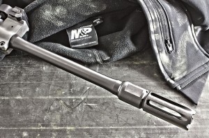 The M&P10’s slim-profile barrel contributes to the rifle’s scant 7.71-lb. dry weight.