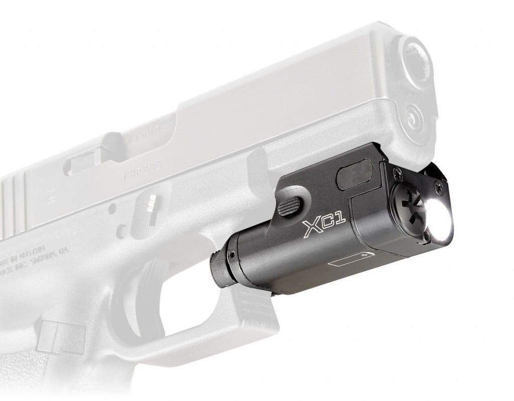 Lightweight, powerful, and rugged, the new XC-1 LED weaponlight perfectly fits the dimensions of a Glock 19. Adding zero width or length, it only projects three-quarters of an inch down from the rail. In other words, you’ll never know it’s there until you need it.  