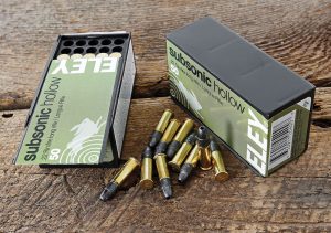 Continuing the tradition of unbeatable precision, Eley’s latest small-game load—a subsonic 40-grain hollowpoint at 1,085 FPS—shoots like match ammo!